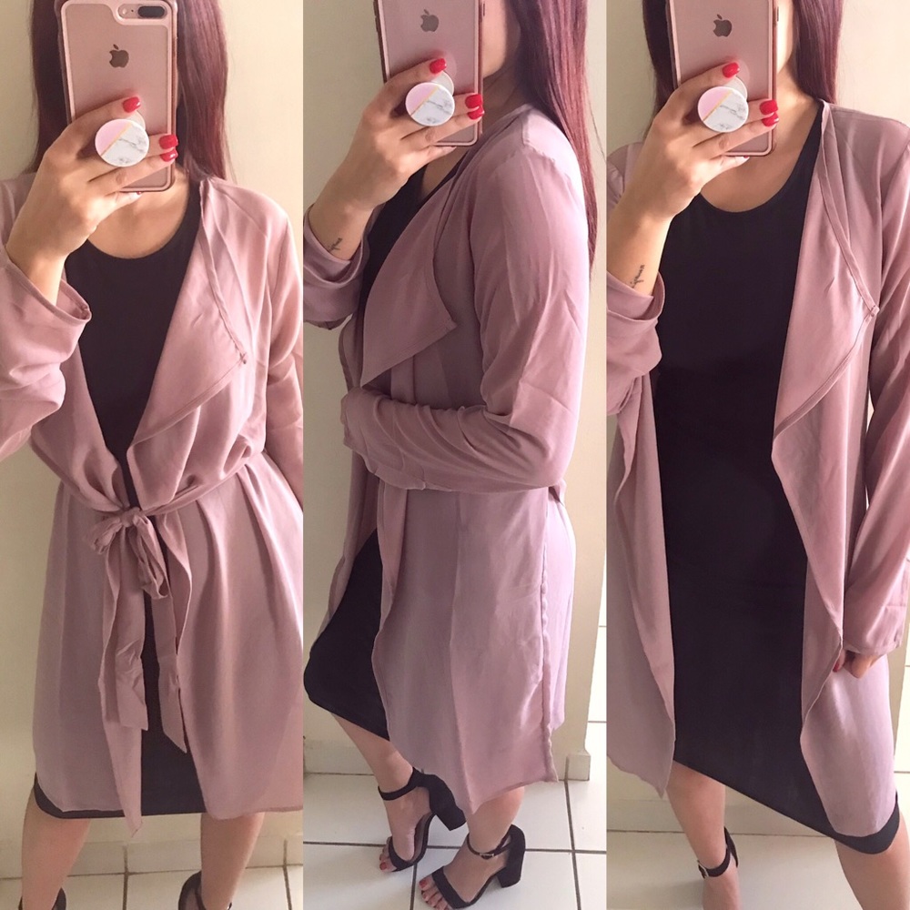 LAST 1 //  ‘CRYSTAL’ Lightweight Duster | Mauve